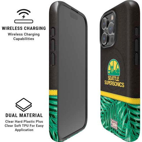 NBA Seattle SuperSonics Retro Palms iPhone 16 Pro Magsafe Impact Case